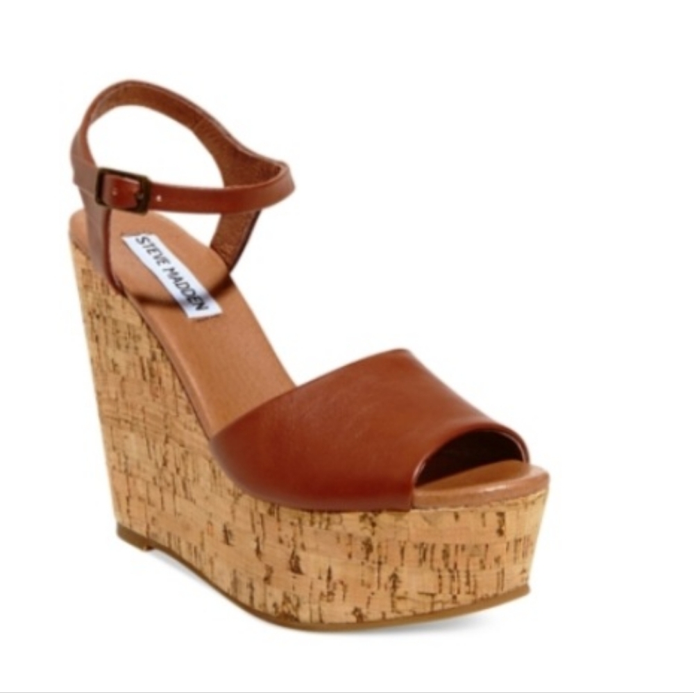 Steve Madden Women's Korkey Two-Piece Platform Wedge Sandals Women's Shoes